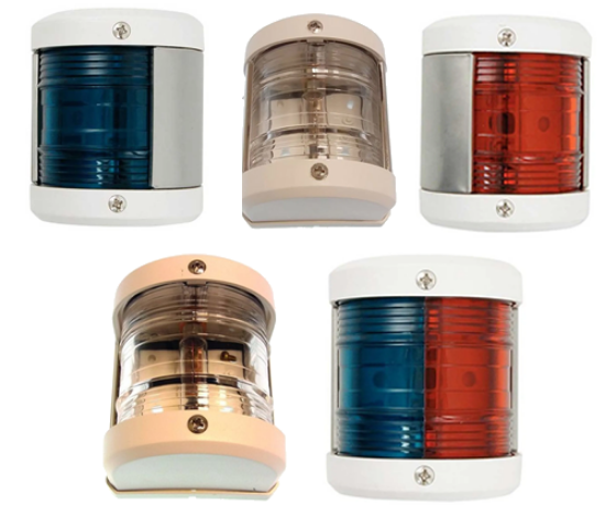 Imagen de LUCES DE NAVEGACION LED  POLICARBONATO BLANCO Y LATERAL EN INOX