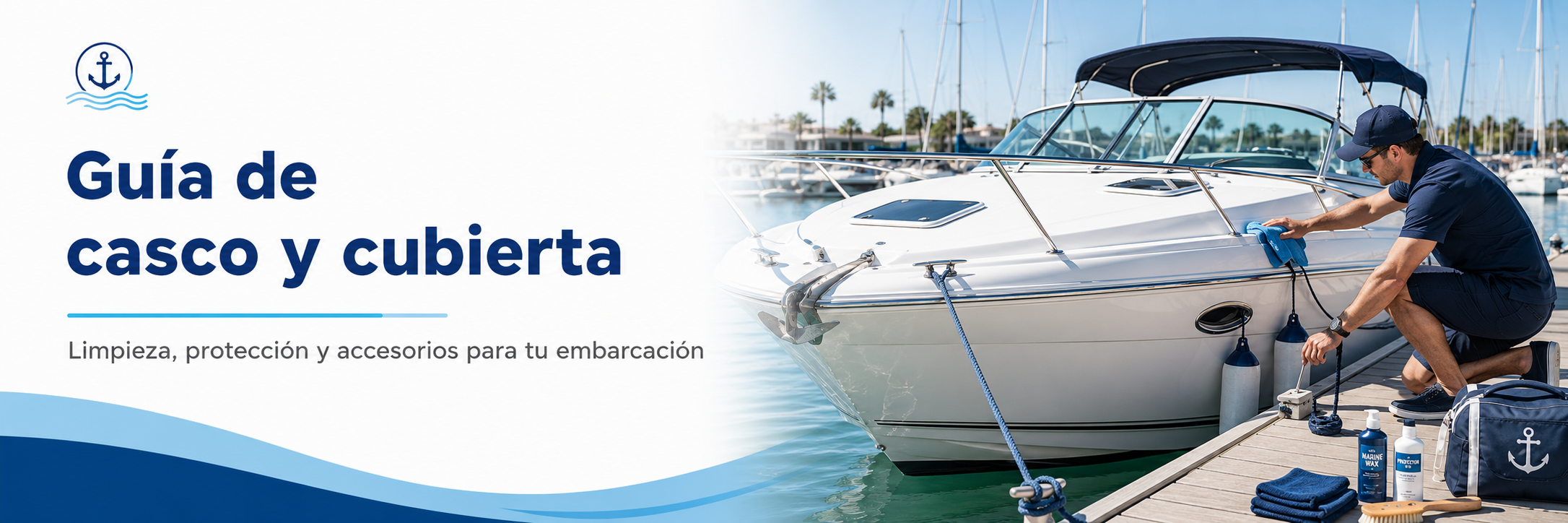 Guía de casco y cubierta para barcos